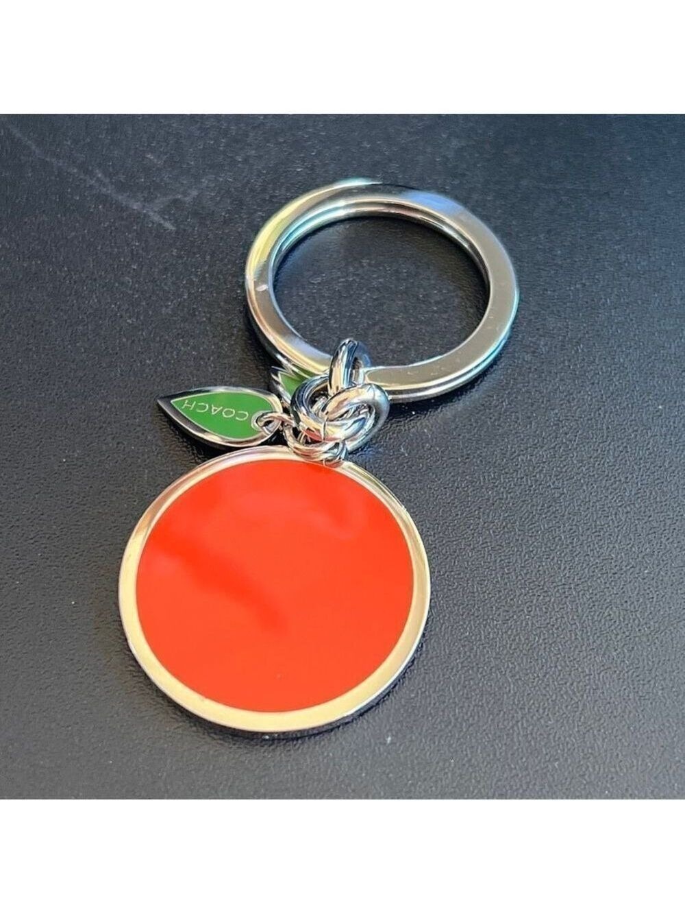 COACH Silver Orange Citrus Key Chain / Purse Fob - Picture 6 of 8